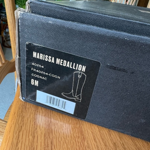 NWOT in Box Frye Women's Marissa Medallion Cognac Tall Boots Size 6 - Picture 6 of 12